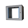 12U Rack Wall-mounted 19" cabinet, 12U, LC, glass door, 590 x 600 x 440 mm