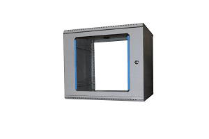 12U Rack Wall-mounted 19" cabinet, 12U, LC, glass door, 590 x 600 x 440 mm