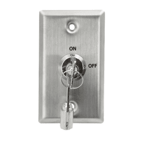 Stainless Steel SPDT Key Switch with 2 common keys | WBA0EKS |