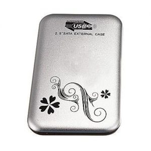 Silver External portable Sata Casing Hard Disk case Usb 2.0 2.5 inch Hard Disk Enclosure