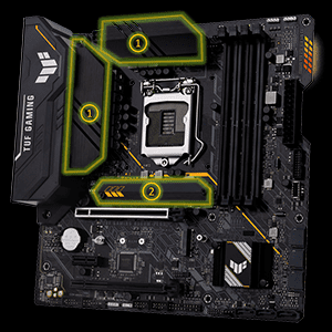 ASUS TUF Gaming B560M-Plus WiFi (Intel LGA1200 for 11th 10th Gen Intel  Core, and Celeron) mATX Motherboard with PCIe Two Slots, 8+1 Power 