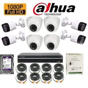 DAHUA (2MP) 4 Dome, 4 Bullet , 8 Channel XVR, 8 Channel Power Supply,1TB Hard Disk WD ,180M Wire Bundle Full KIT