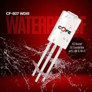 COFE CF-807 WDIII with 300Mbps Speed 4G & 5G Sim Support Wi-Fi Router, Water Proof WiFi Device