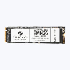 ZEBRONICS  256GB M.2 NVMe  with 1900MB/s Read Speed, PCIe Gen 3.0, Next Level Performance, PCIE x 4